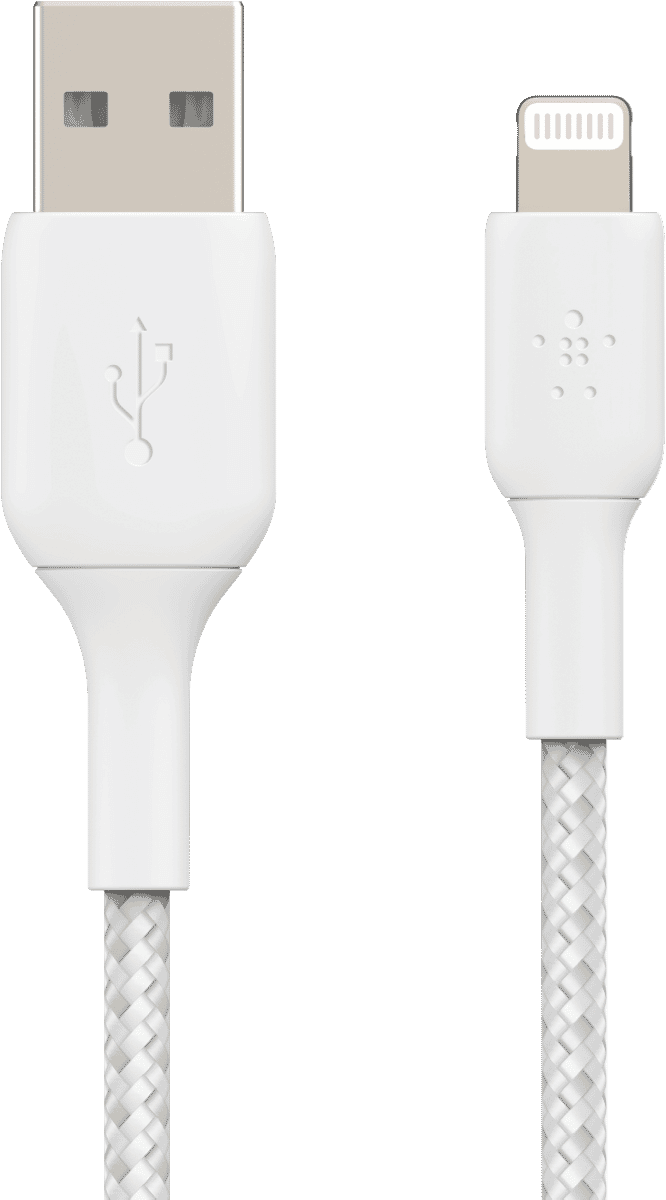 Belkin Lightning to USB Braided Cable 1m White CAA002BT1MWH