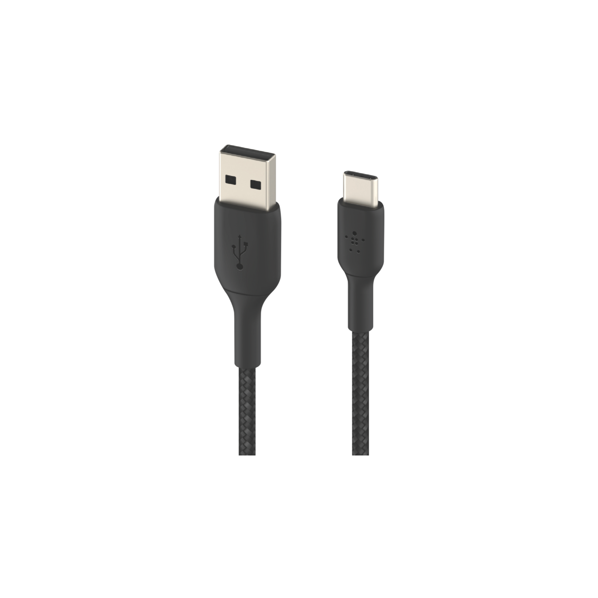 Braided USB-C to USB-A Cable (15cm / 6in, Black)