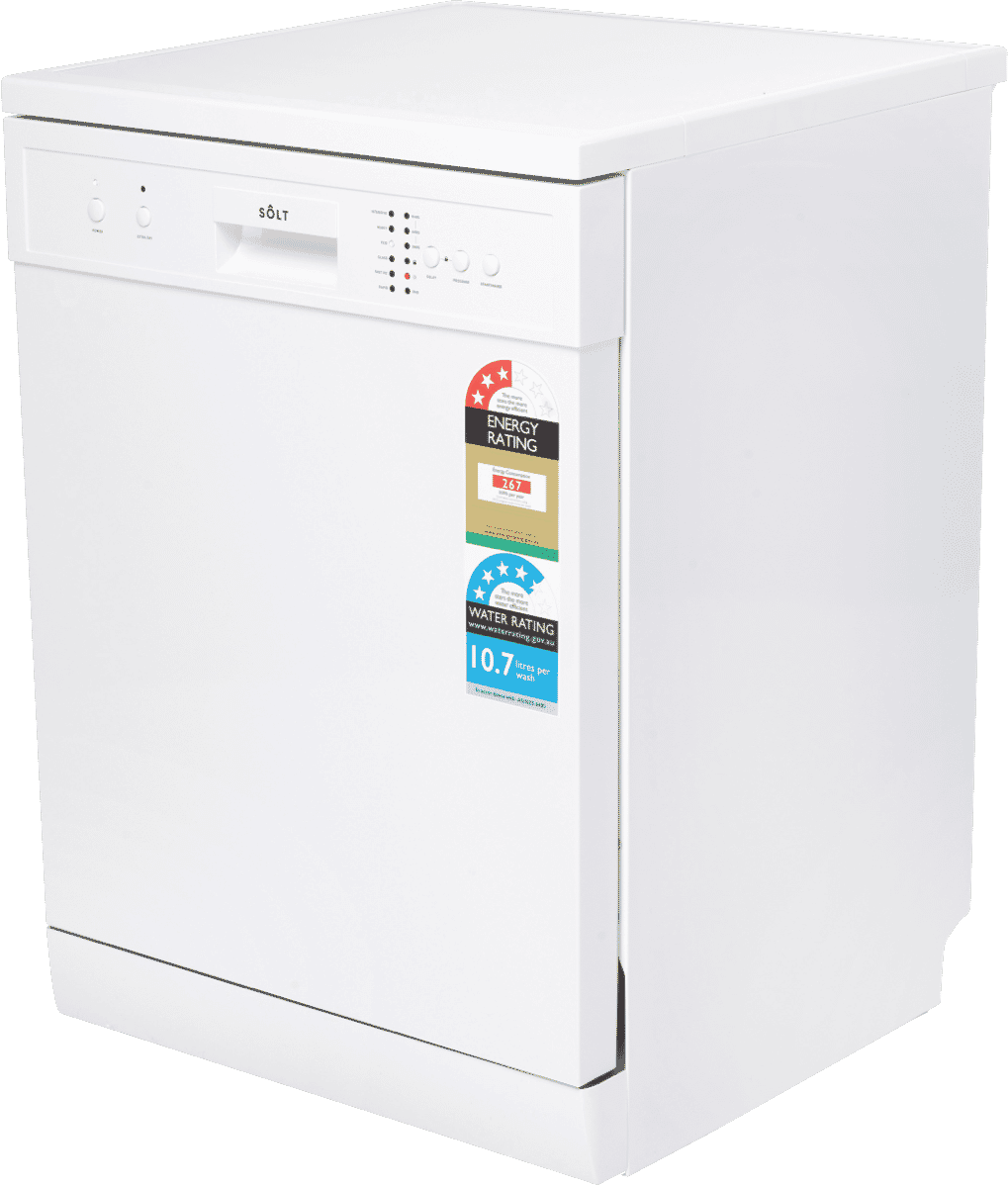 Solt GGSDW6012W 60cm Freestanding Dishwasher - White at The Good Guys