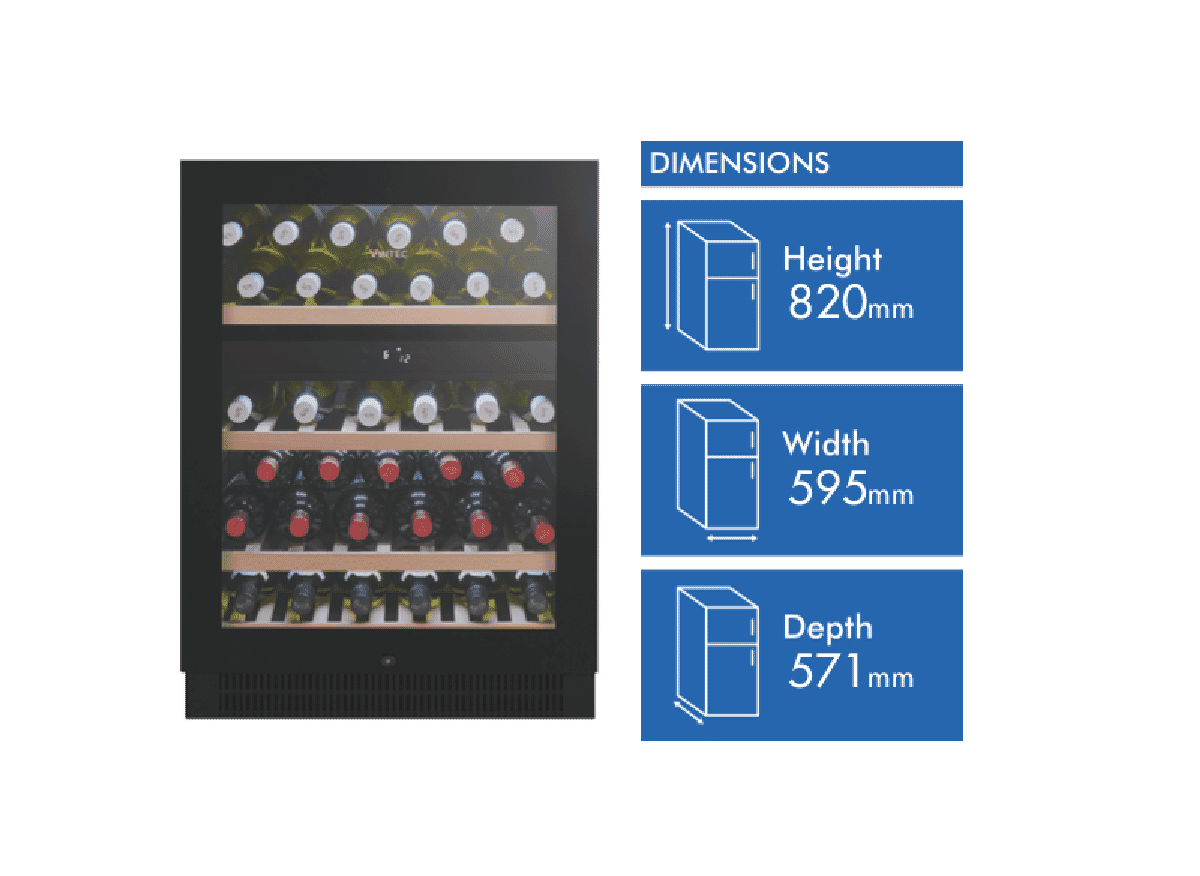 Vintec 50 Bottle Dual Zone Cabinet