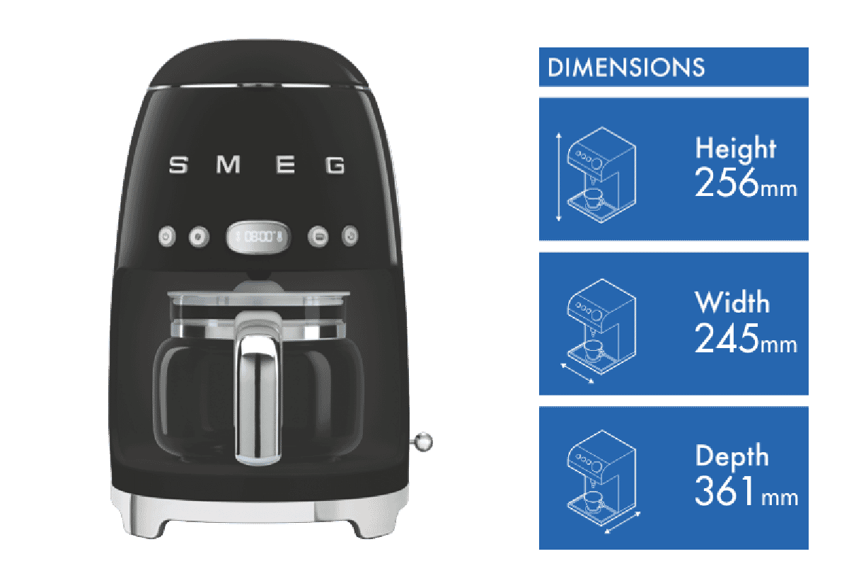 Smeg Drip Coffee Machine - Black