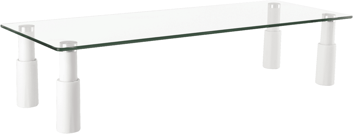 ESS102 GLASS MONITOR DESK RISER TRIANGULAR ERGOVIDA ESS-102