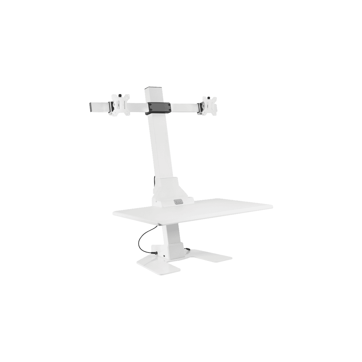 Ergovida Dual Monitor Electric Workstation White EDT10T02W