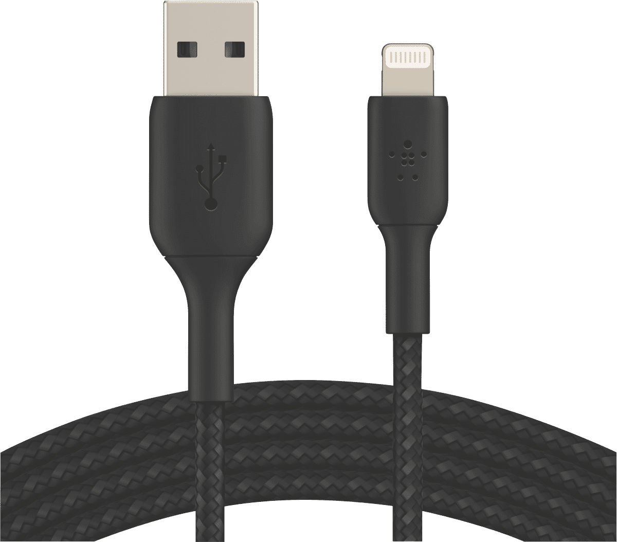 Belkin 2m Braided Lightning USB-A Cable Black
