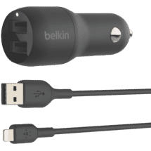 BelkinDual 24W Car Charger and Lightning Cable50072086