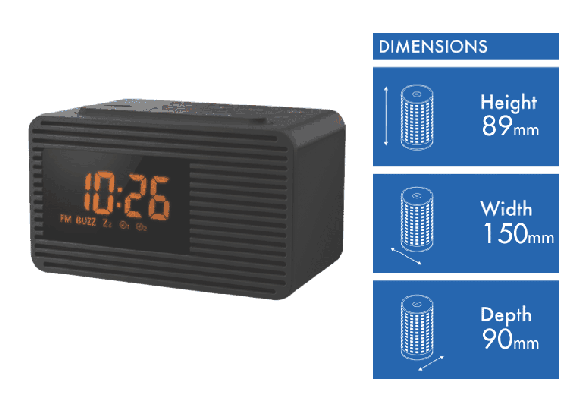 Panasonic Dual Alarm Clock Radio RC800GNK