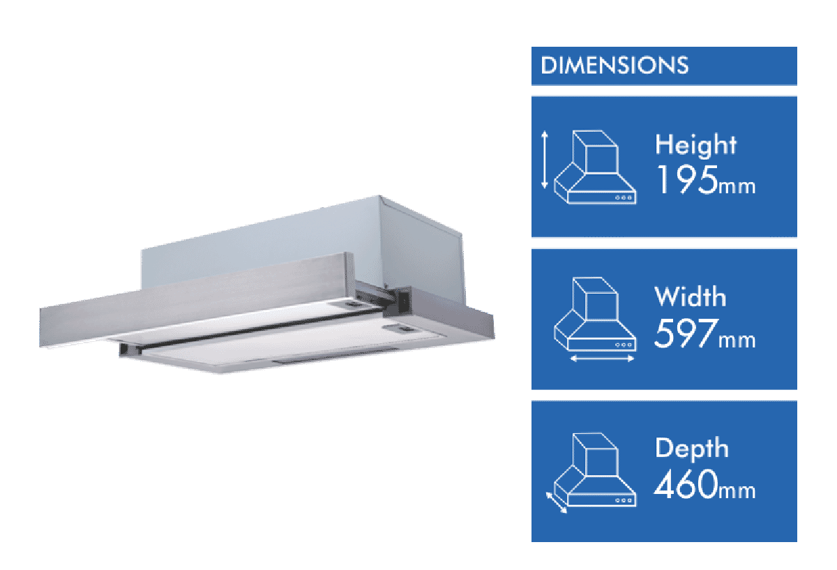 Haier 60cm Slideout Rangehood