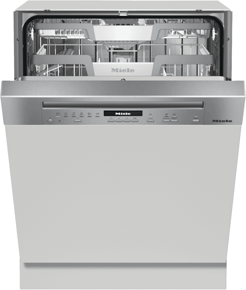 Miele G7104 SCI CLST Semi Integrated Dishwasher Clean Steel at The