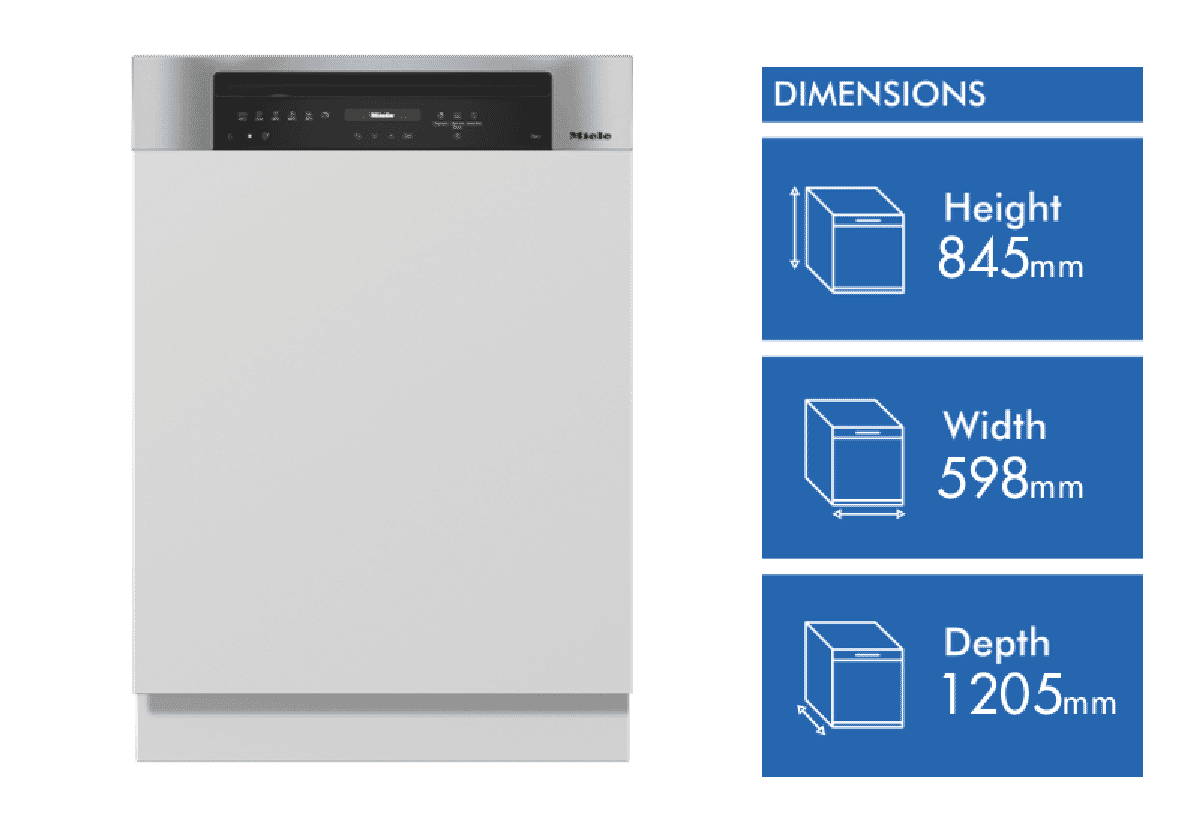Miele G 7319 SCi XXL CLST Semi Integrated Dishwasher Clean Steel at