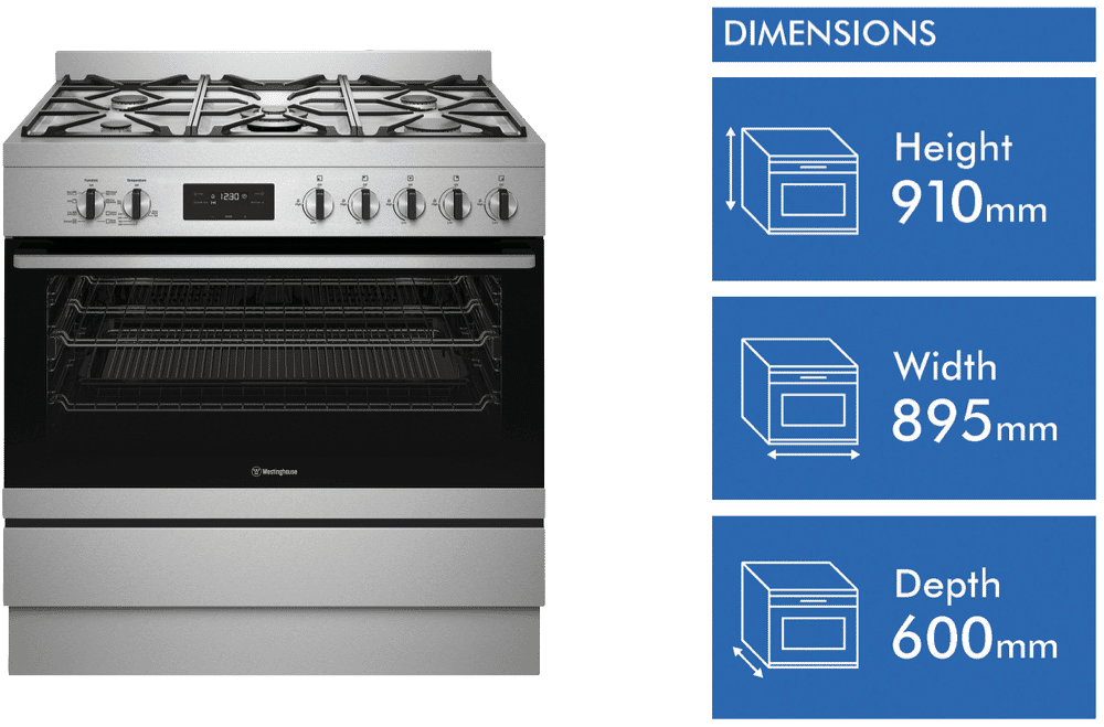 Westinghouse WFE915SD 90cm Dual Fuel Upright Cooker at The Good Guys