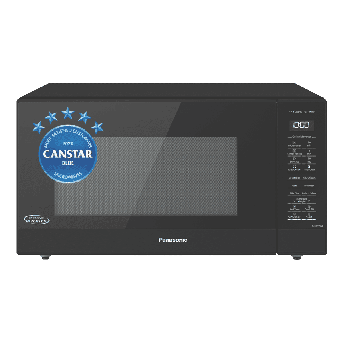 Panasonic NNST75LBQPQ 44L Cyclonic Inverter Sensor Microwave Black at