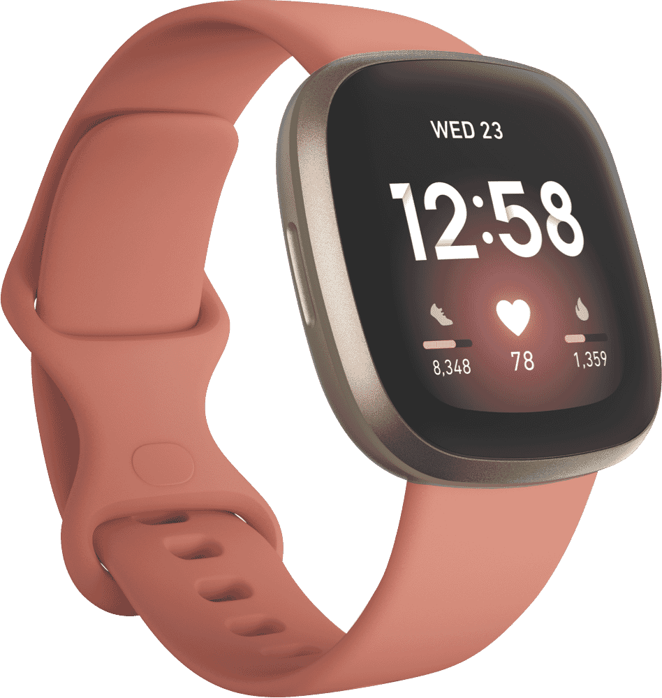 Fitbit Versa 3 (Pink Clay/Soft Gold)