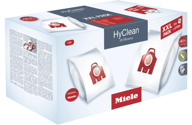 Miele Hyclean 3D Efficiency Dust Bag, Type FJM, 8 Bags & 4 Filters