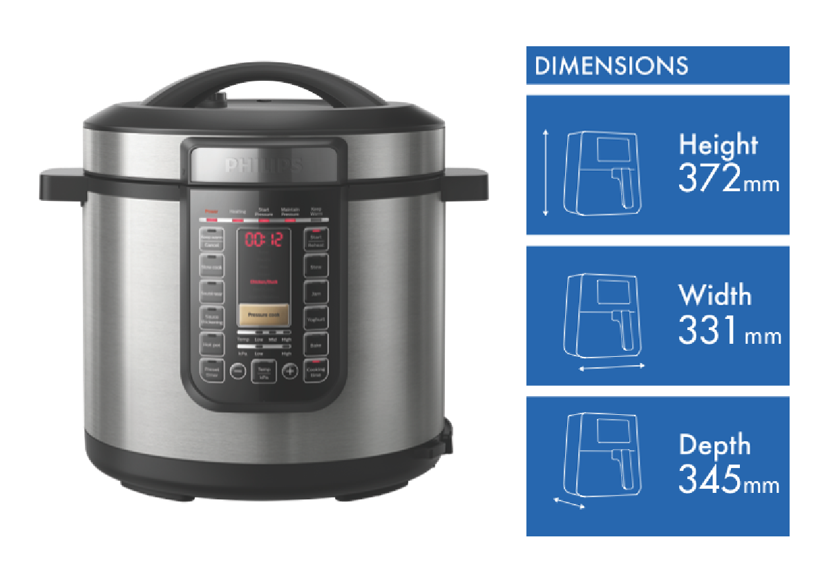 Philips 8l deals pressure cooker