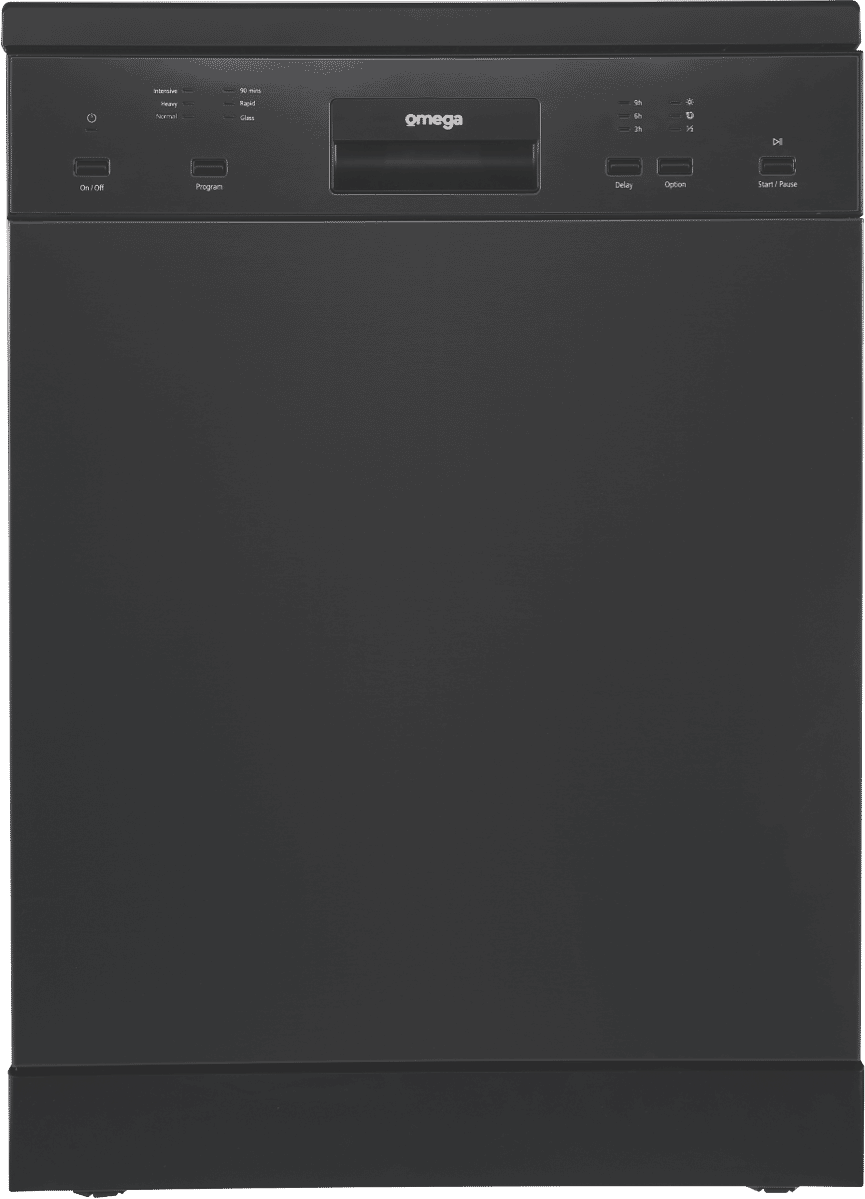 Omega ODW701BX 60cm Freestanding Dishwasher Black at The Good Guys