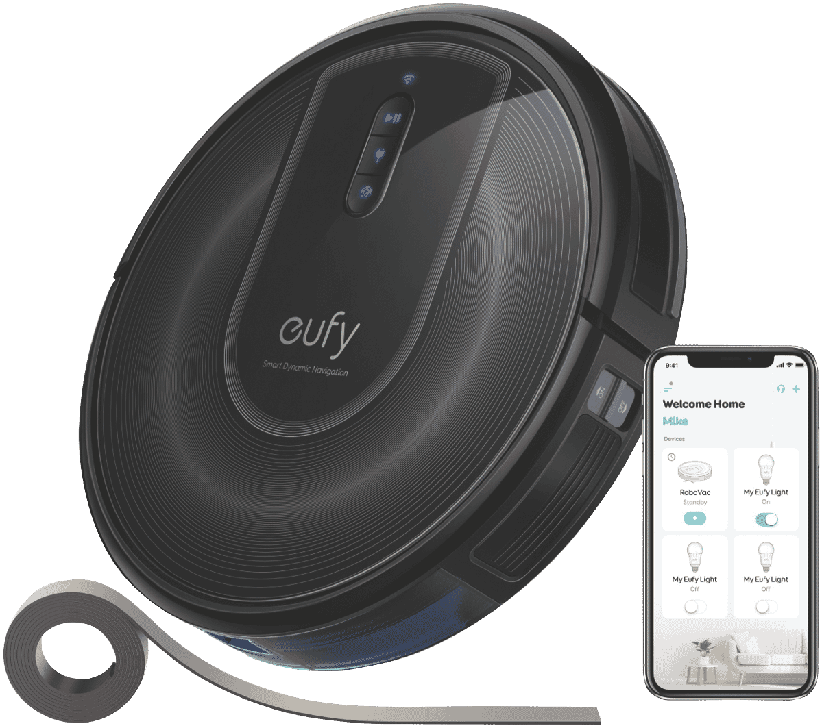 eufy T2252T11 * 2000Pa Robust Suction Power Robovac sucks up dirt and