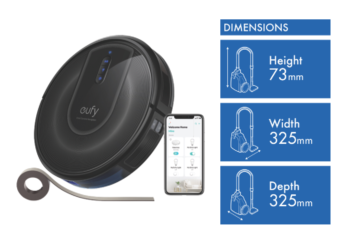 eufy robovac 11 dimensions