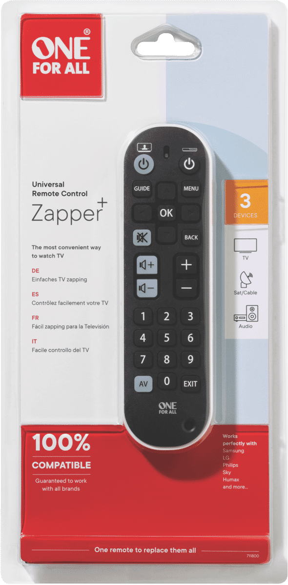 One For All UEURC6820 TV Zapper Plus Universal Remote at The Good Guys