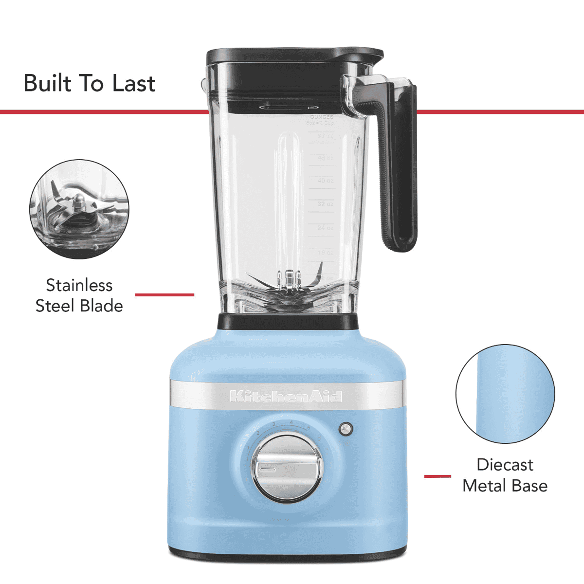 KitchenAid 5KSB4027AVB Blue Velvet Blender at The Good Guys