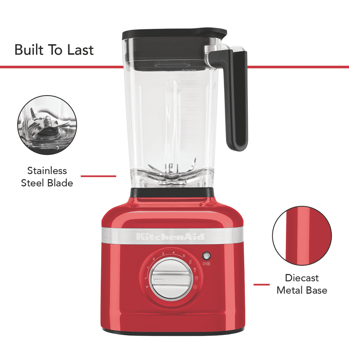KitchenAid 5KSB4027AER Empire Red Blender at The Good Guys
