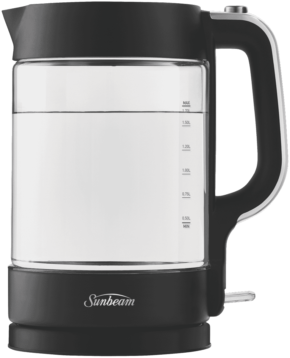 Sunbeam KE6450K Black Classics Glass Kettle at The Good Guys