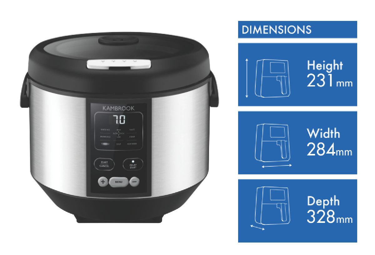 Kambrook KMC655BSS2JAN1 Health Steam Plus Multi Cooker at The Good