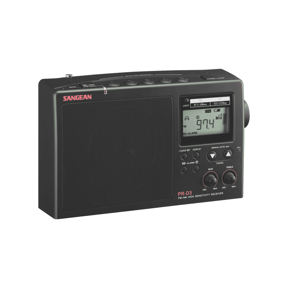 Sangean AM/FM Long Range Portable Radio PRD3BK