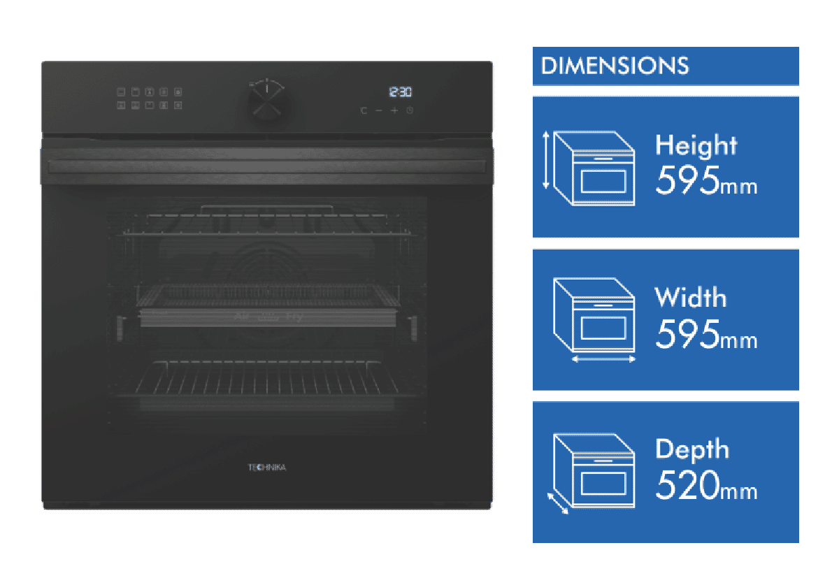 Technika 60cm 11 Function Pyrolytic Oven with Airfry