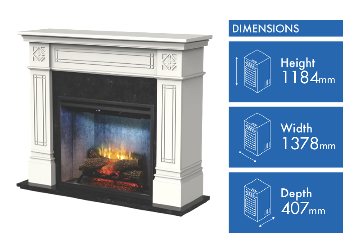 Dimplex 2kW Osbourne Mantle Electric Fireplace OSB20C AU