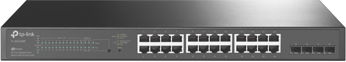 TP-Link TL-SG2428P Jetstream 28-Port Gigabit Smart Switch with 24