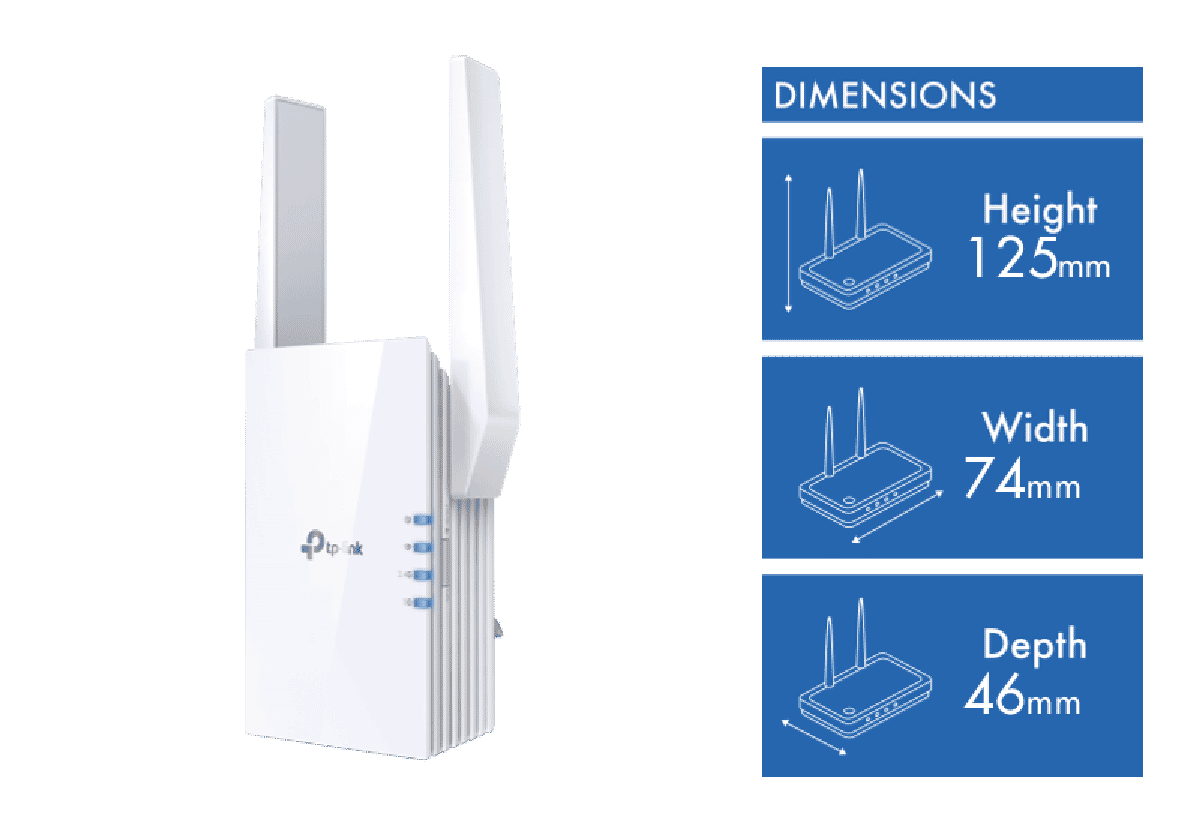 TP-LINK RE605X AX1800 Wi-Fi Range Extender at The Good Guys