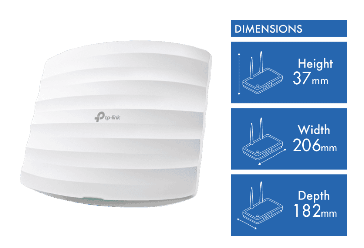 TP-LINK Omada AC1750 Wireless MU-MIMO Ceiling Mount Access Point