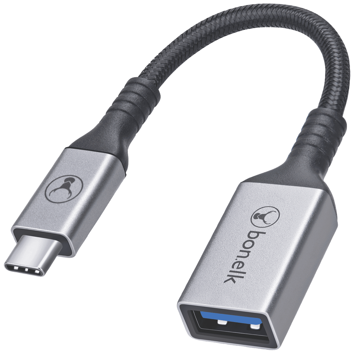 Bonelk USB-C to USB-A Adapter 15cm (Black)