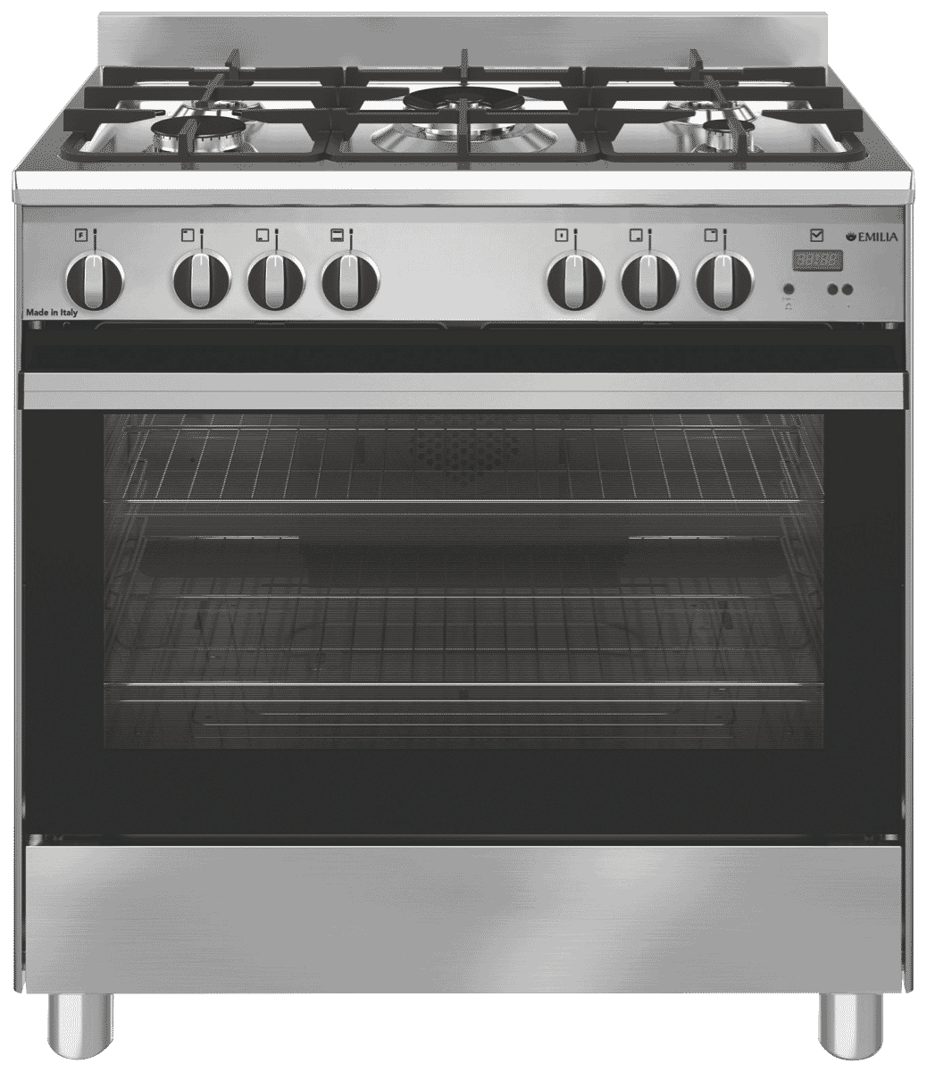 Emilia EM865GGX 80cm Gas Upright Cooker Stainless Steel at The Good Guys