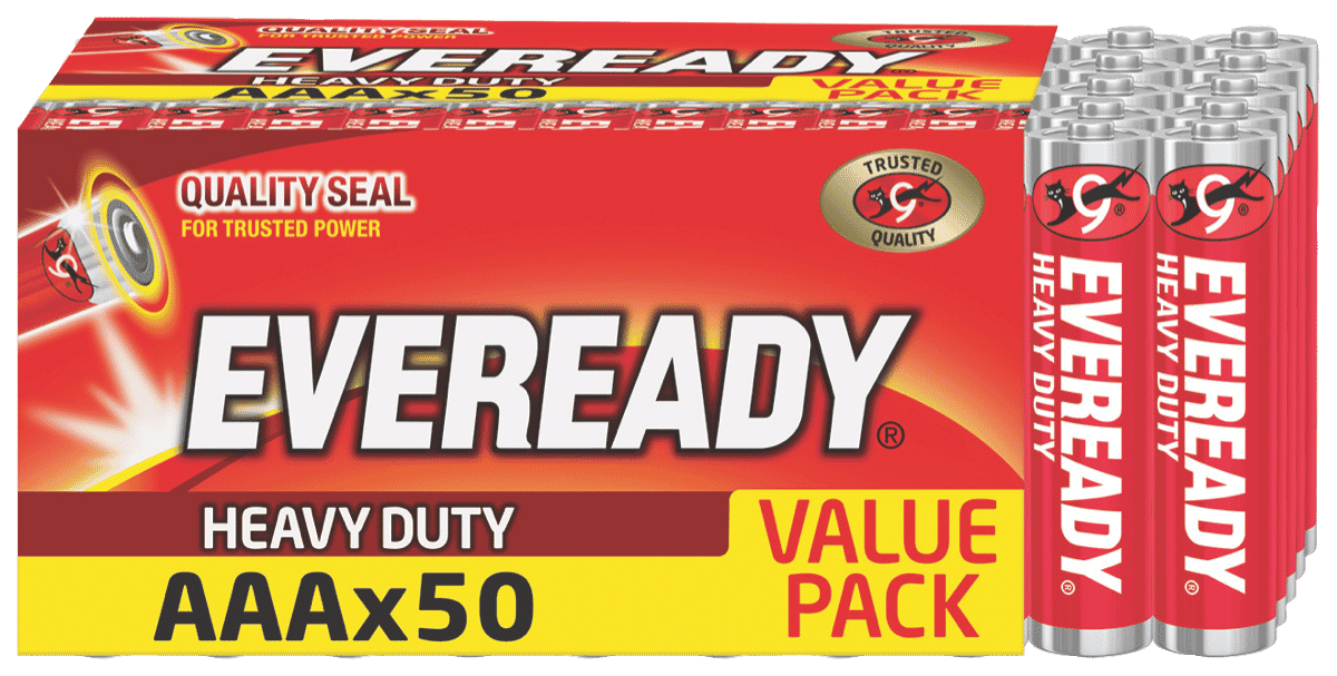 Eveready Heavy Duty AAA 50 PK
