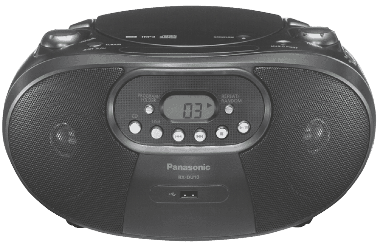 Panasonic RX-DU10GN-K Portable AM/FM Radio and CD Player at The Good Guys