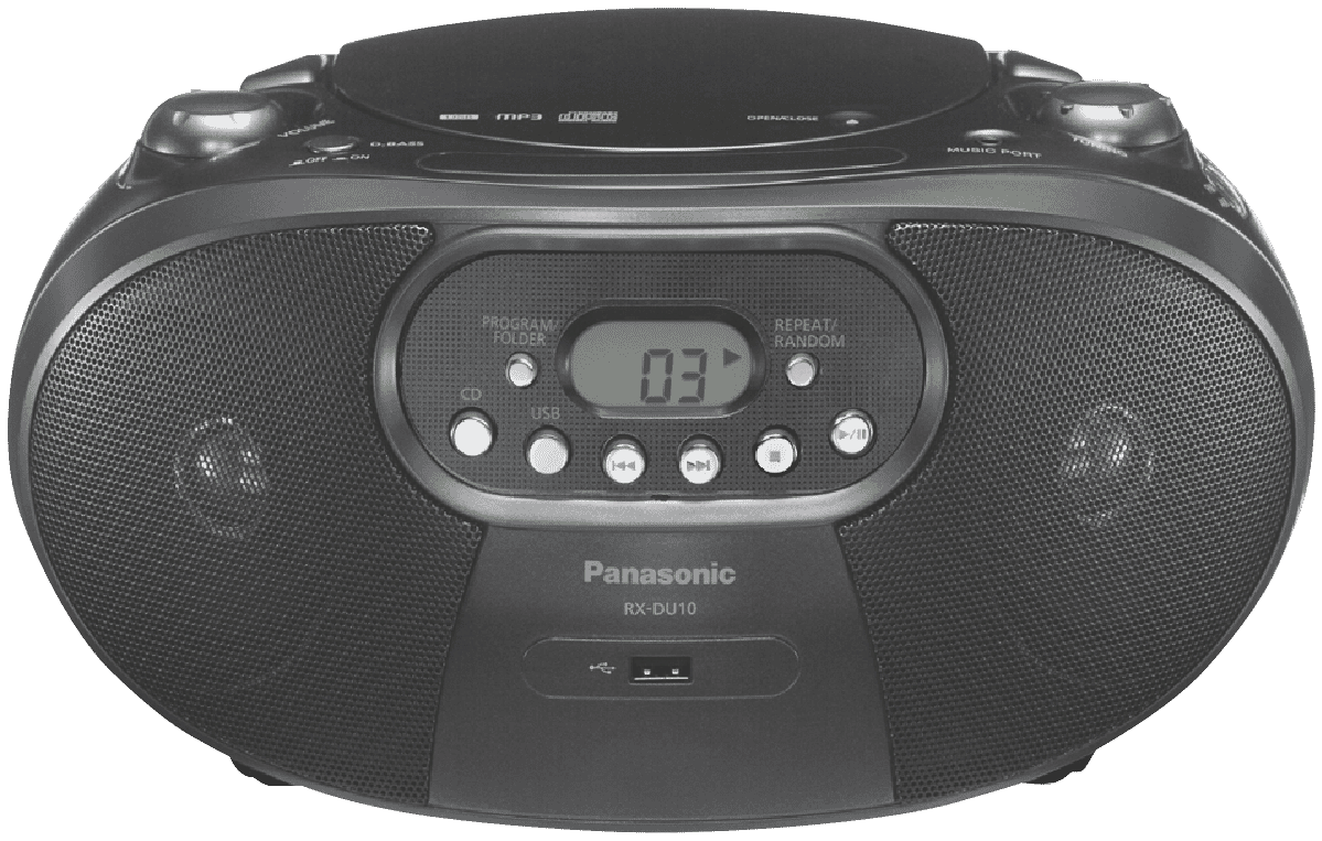 Panasonic RXDU10GNK Portable AM/FM Radio and CD Player at The Good Guys