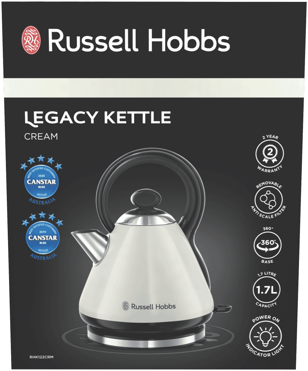 Russell Hobbs RHK122CRM Legacy Kettle Cream at The Good Guys