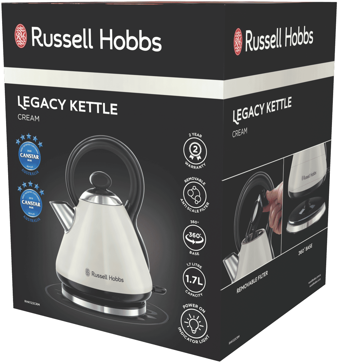 Russell Hobbs RHK122CRM Legacy Kettle Cream at The Good Guys