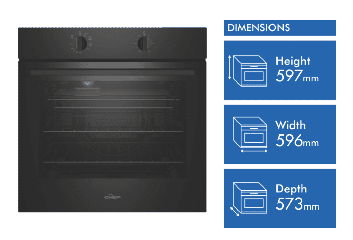 chef underbench oven with separate grill