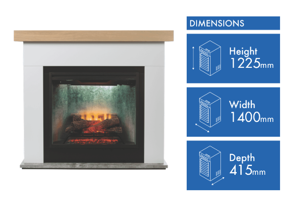 Dimplex HXY20-AU 2kW Huxley Mantle Electric Fireplace at The Good Guys