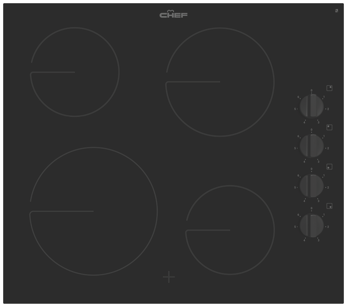 chef cooktop 60cm