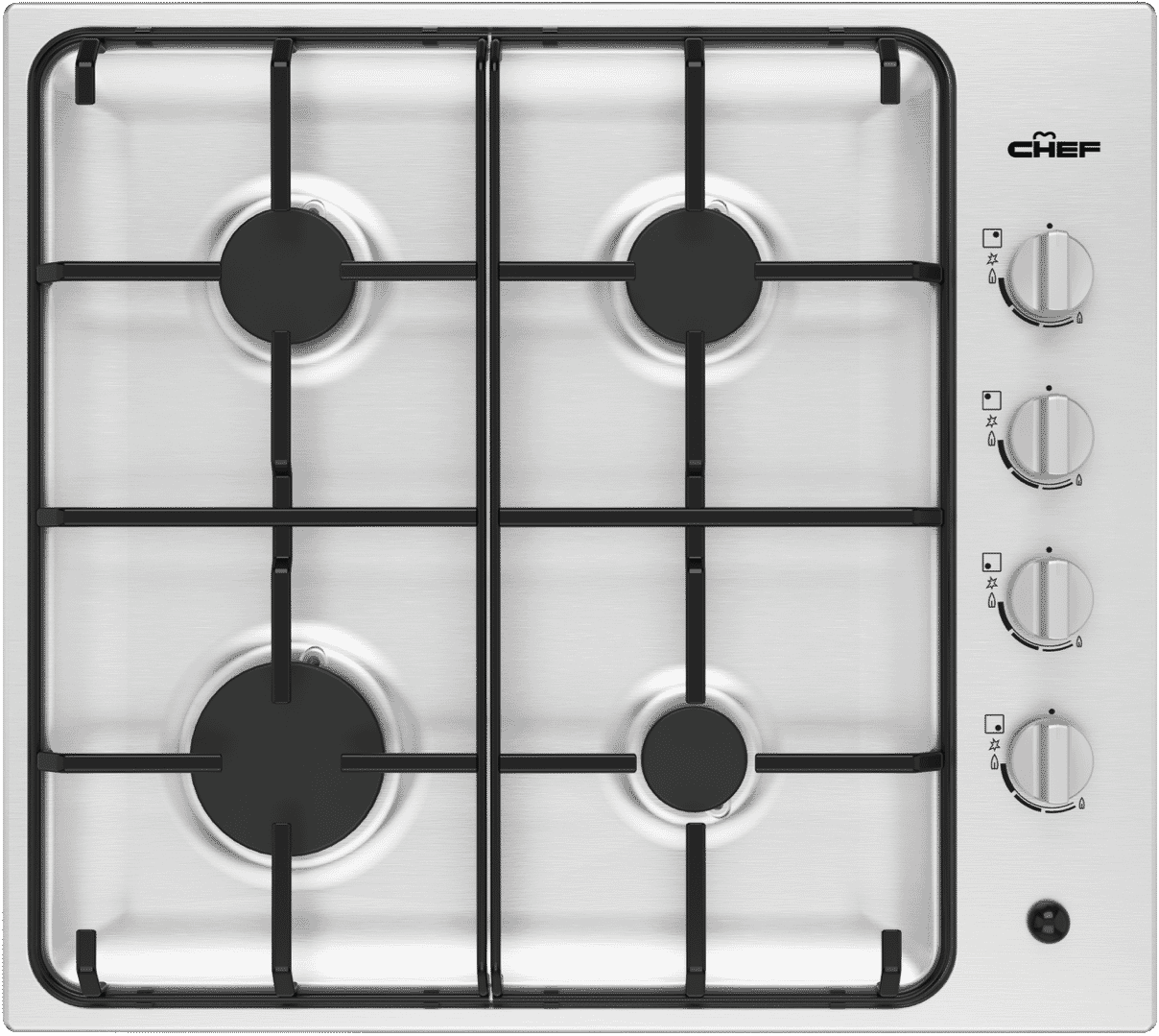 Chef CHG642SC 60cm Gas Cooktop Stainless Steel at The Good Guys