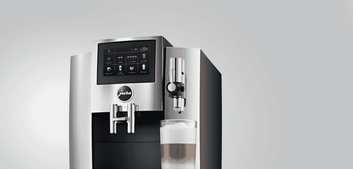 JURA 15443 S8 Chrome (Inta) Automatic Coffee Machine at The Good Guys