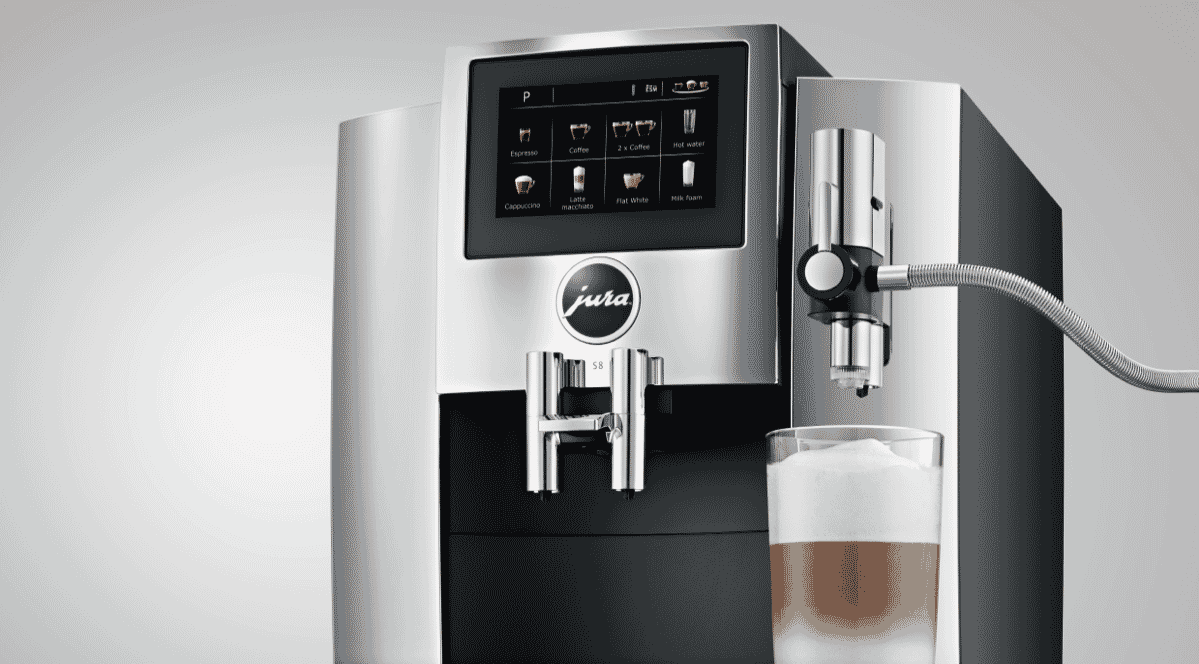 JURA 15443 S8 Chrome (Inta) Automatic Coffee Machine at The Good Guys