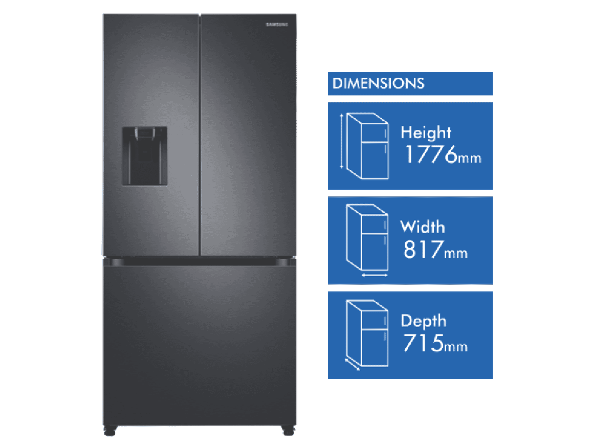 Samsung SRF5300BD 495L French Door Refrigerator at The Good Guys