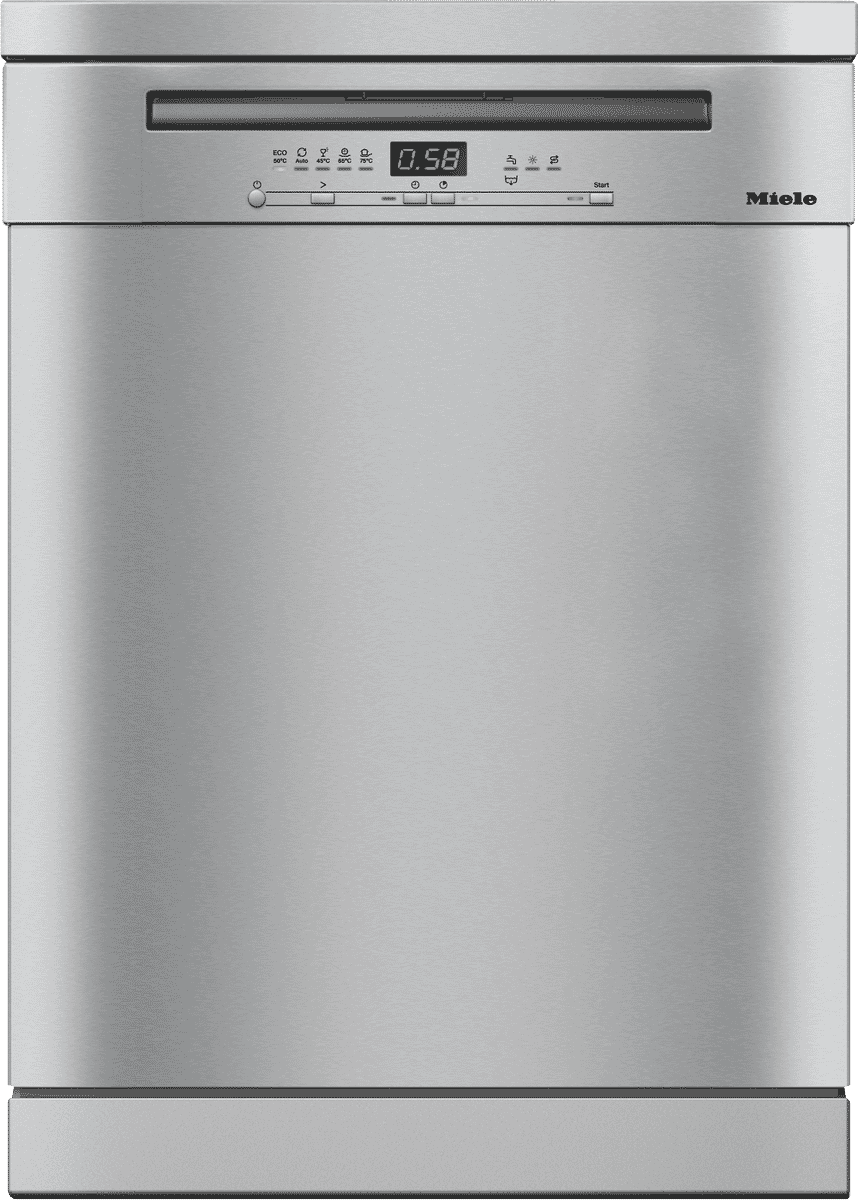 Miele G 5210 BK CLST 60cm Freestanding Dishwasher CleanSteel at The Good Guys