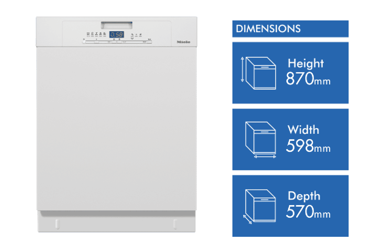 Miele G 5000 SCU BRWS 60cm Built Under Dishwasher White at The Good Guys