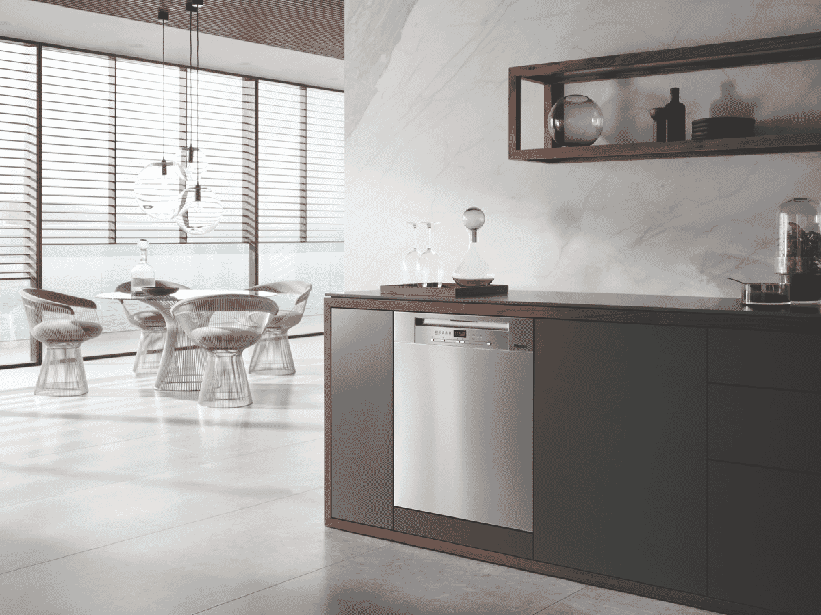 Miele G 5210 SCU CLST 60cm Built Under Dishwasher CleanSteel at The