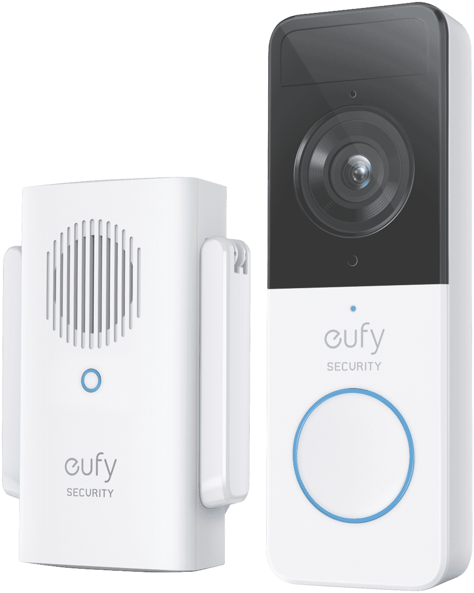 eufy E8220CW1 Security Slim HD Doorbell with Repeater at The Good Guys